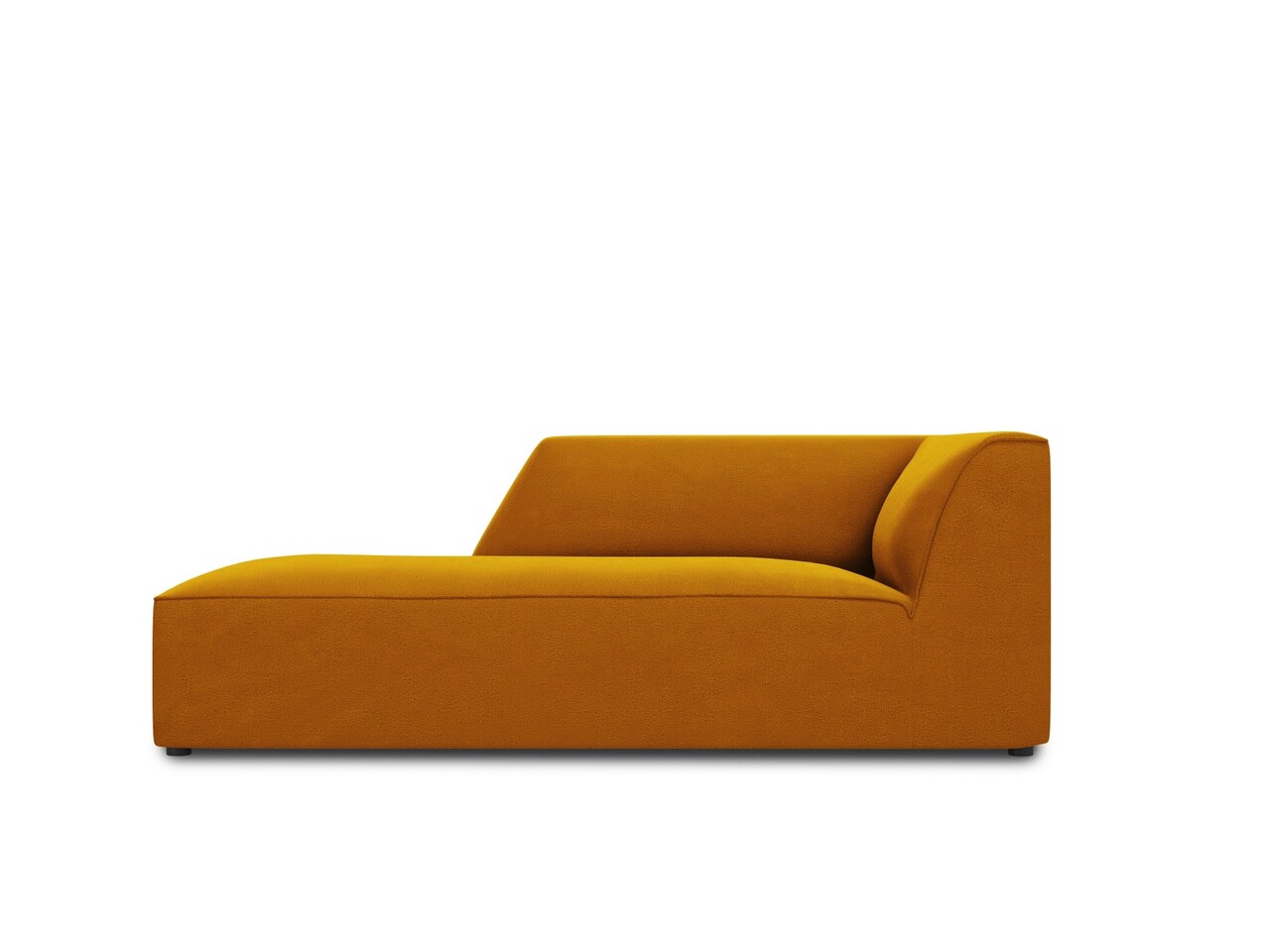 Sezlong living stanga 1 loc, Ruby, Micadoni Home, BL, 180x93x69 cm, catifea, galben - imagine 7